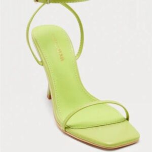 Elegant Lime Green Strappy Heels